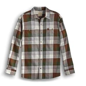 Duck Unlimited Plaid Flannel‎ Brown/Green/Grey/White Size 2XL Nwt